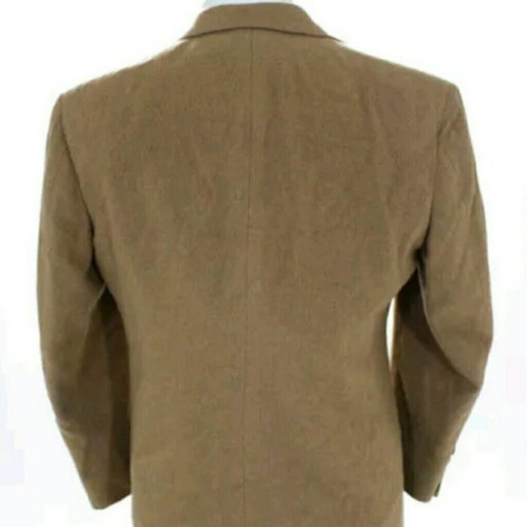 Bill Blass camel hair fur tan light brown blazer 4 - Picture 3 of 5